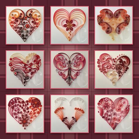 9 Of Hearts Custom Quilling On Behance