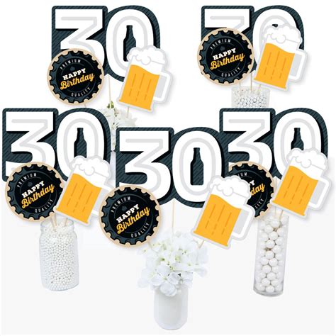 Cheers And Beers To 30 Years 30th Birthday Party Centerpiece Etsy