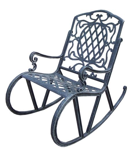 Copyright © 2021 american chair & seating corporation. Oakland Living Mississippi Cast Aluminum Rocking Chair ...