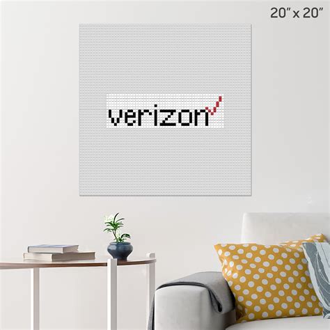 Verizon Logo Pixel Art Wall Poster Build Your Own With Bricks Brik