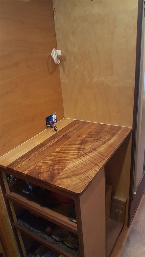 Koa Wood Standing Desk In My Tiny House Rstandingdesk