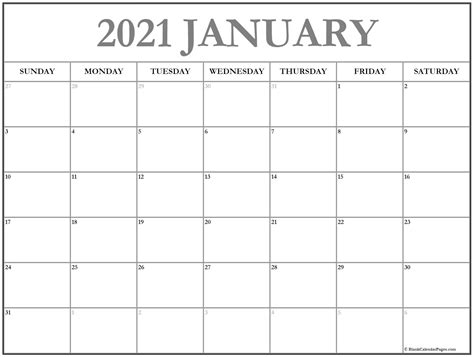 The 12 months calendars print out on 12 pages. January 2021 calendar | 56+ templates of 2021 printable ...