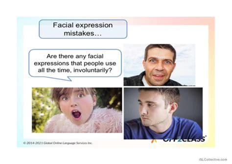 Facial Expressions An Introductory English Esl Powerpoints
