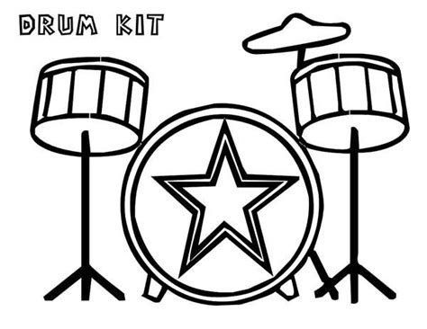 Drum Coloring Page At Free Printable Colorings Pages