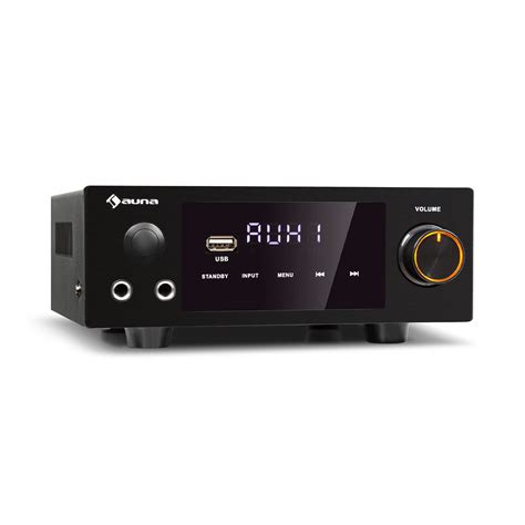 Auna Amp 2 Dg Stereo Hi Fi Amplifier 2x50w Rms Btusb Opt And Coax