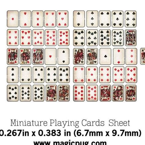 An Image Of Playing Cards Sheet For The Game