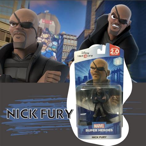 Disney Infinity Nick Fury Action Figure Collectible Toy Marvel Super Heroes Comic Movie Fantasy