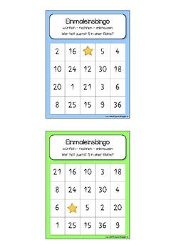 Bingo vorlage zum ausdrucken erstaunlich bingo zum kleinen einmaleins. Einmaleins-Bingo (bis Reihe 6) by Endlich Pause | TpT
