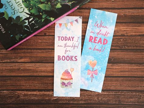 Printable Bookmarks Bookish Quotes Cute Bookmarks For Books Etsy