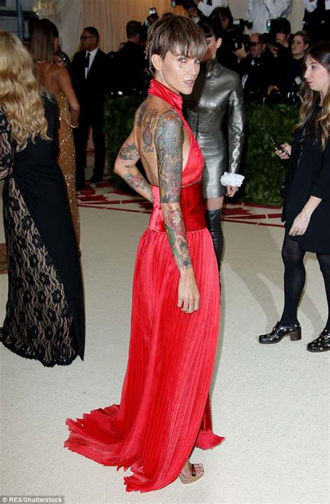 Ruby Rose Flaunts Sideboob And Her Tattooed Back At Met Gala 2018