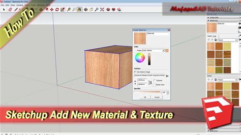 Sketchup How To Add Material Texture Permanent Youtube