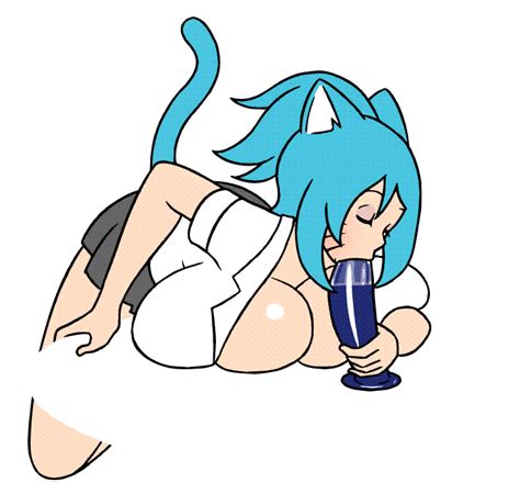 Rule 34 1girls Animated Big Breasts Blue Hair Breasts Cat Ears Cat