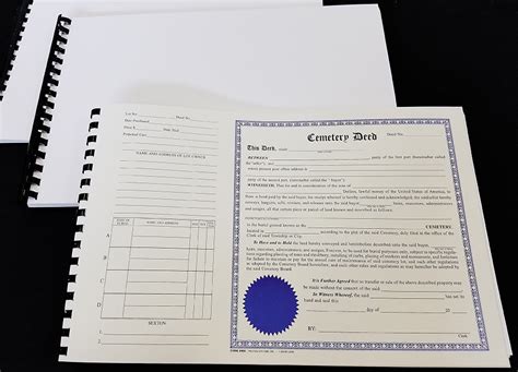 Printing Systems · 990 Cemetery Deed Books 50 Per Book
