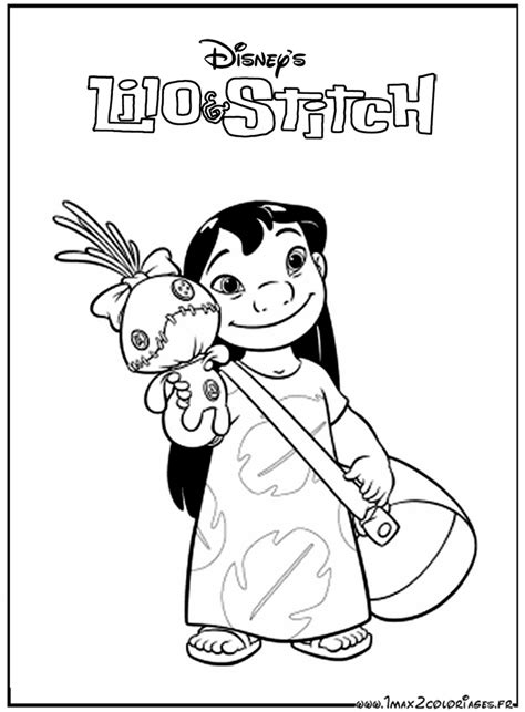 Coloriages du film d'animation de walt Disney  Lilo et Stitch 1 et 2