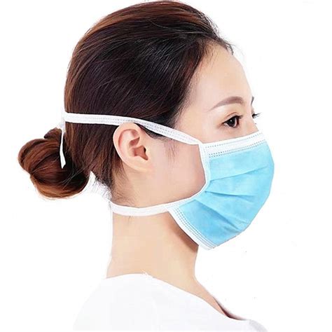 Non Woven 3ply Tie On Face Masktype Iir Evergreenmedi