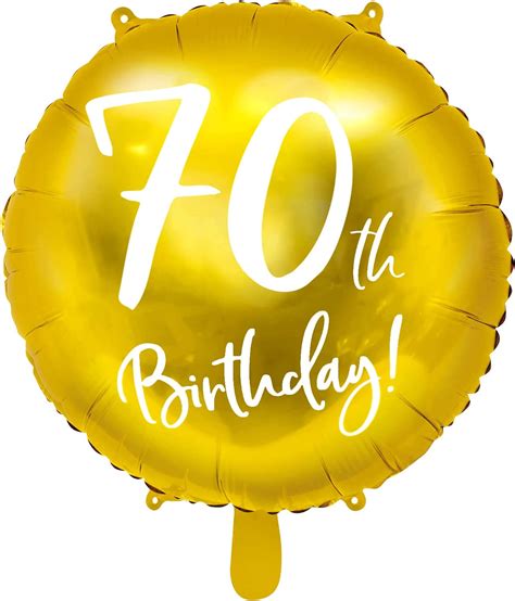 Partydeco 70th Birthday 70th Birthday Gold Foil Balloon Diameter