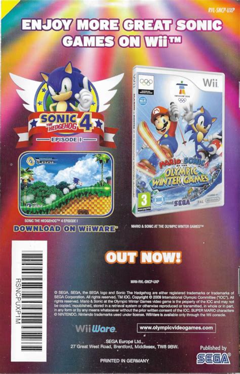 Sonic Colors 2010 Wii Box Cover Art Mobygames