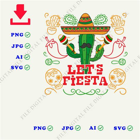 Lets Fiesta Digital Prints Lets Fiesta digital download Lets | Etsy
