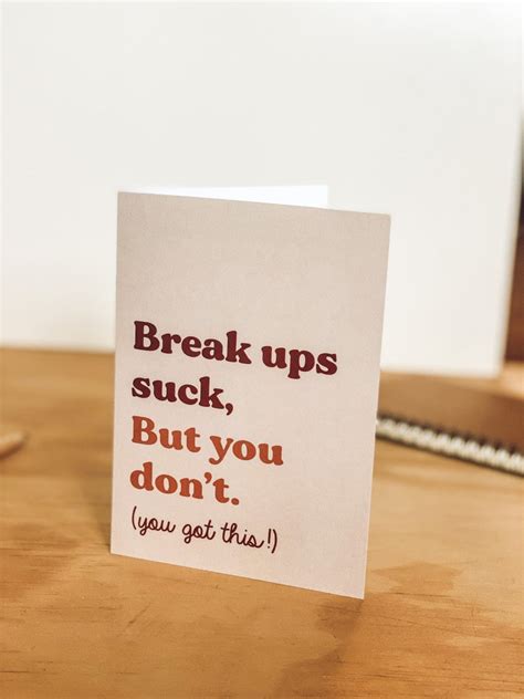 Break Up Card Funny Break Up Greeting Card Divorce Card Etsy