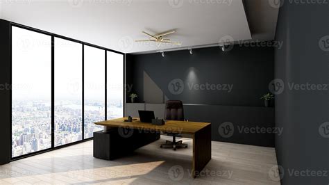 3d Rendering Modern Business Office Manager Room With 3d Design