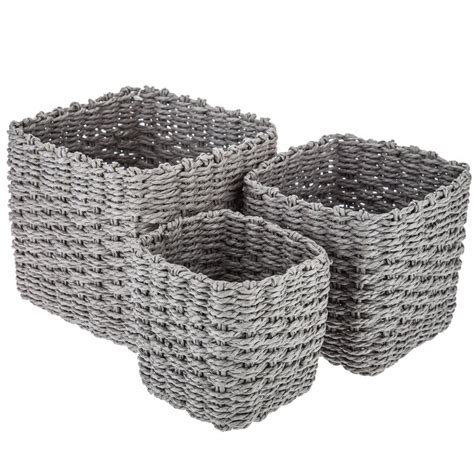 Gray Square Paper Cord Basket Set Hobby Lobby 1334580