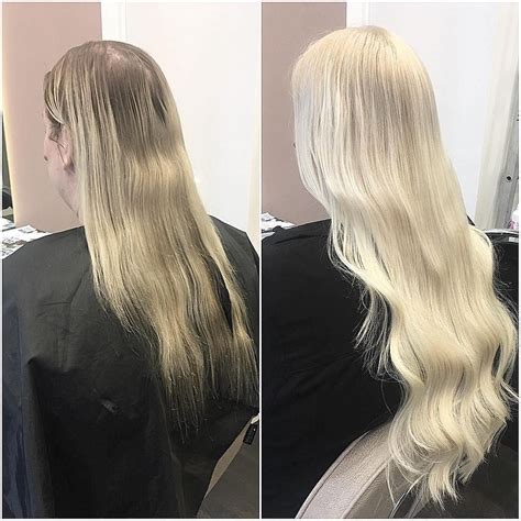 Before/after action at @rapunzel.stockholm ⚡️ A fresh new color matched