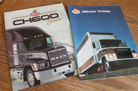 Mack Truck 1988 Sales Brochures Models Ch600 And Mid Liner Cs Very