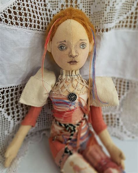 cloth art doll named sansa etsy new zealand art dolls cloth art dolls dolls