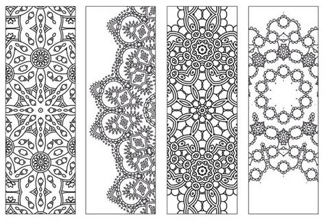 New Bookmarksprintable Intricate Mandala Coloring Pagesinstant