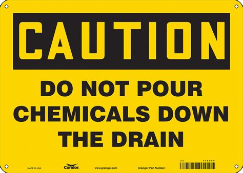 Condor Chemical Sign Sign Format Traditional Osha Do Not Pour