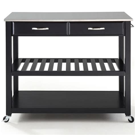 Ships free orders over $39. Crosley Kitchen Cart Island Stainless Steel Top in Black ...