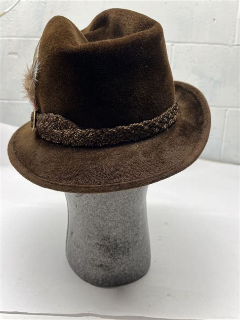 Vintage Stetson The Sovereign Fedora Hat Brown Felt Size 6 34