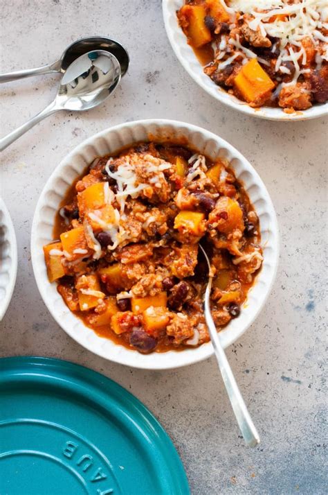 Butternut Squash Chili With Turkey Erin Lives Whole