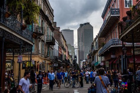 Downtown French Quarters In New Orleans Louisiana On A Cloudy D