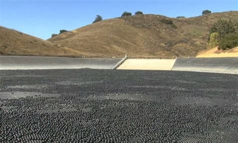 California Drought Thousands Of Black Plastic Balls Released Into Reservoir To Stop Water