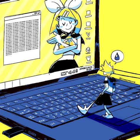Vocaloid Anime Art Yellow Aesthetic Digital Blonde Girl