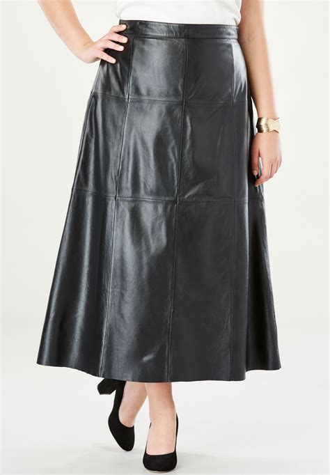 Leather Midi Skirt Plus Size Skirts Roamans Midi Skirt Leather Midi Skirt Plus Size Skirts