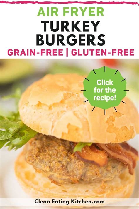 Air Fryer Turkey Burgers Without Breadcrumbs Recipe Clean Eating