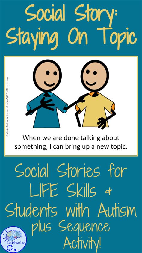 Staying On Topic A Social Story Social Skills In Elementary Or