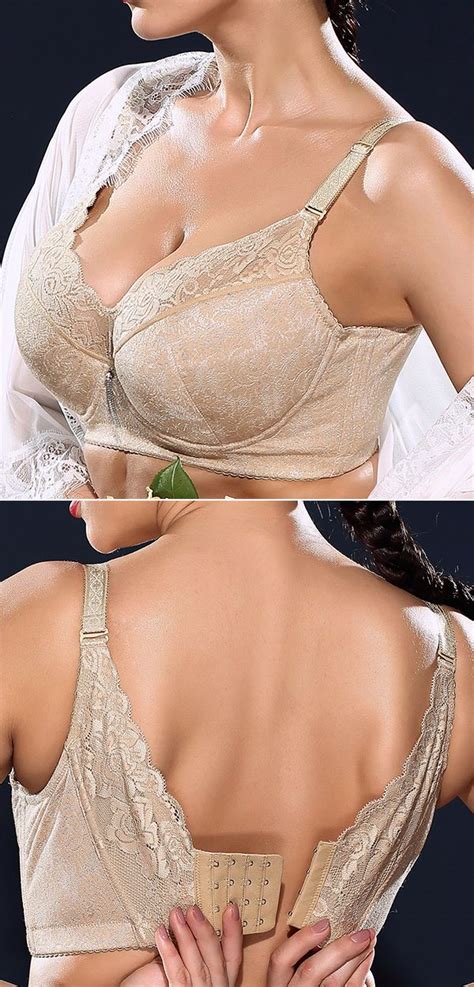 Plus Size Lace Embroidered Minimizer Full Coverage Bras In 2020 Full