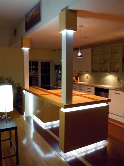 Led Kitchen Island Lighting Contemporary Kitchen St Louis By