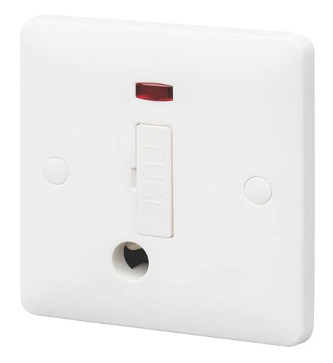 Mk Base 13a Unswitched Fused Spur And Flex Outlet With Neon White With