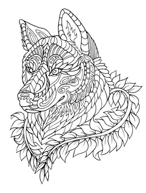 20 Free Printable Wolf Coloring Pages For Adults