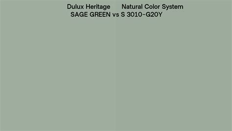 Dulux Heritage Sage Green Vs Natural Color System S 3010 G20y Side By