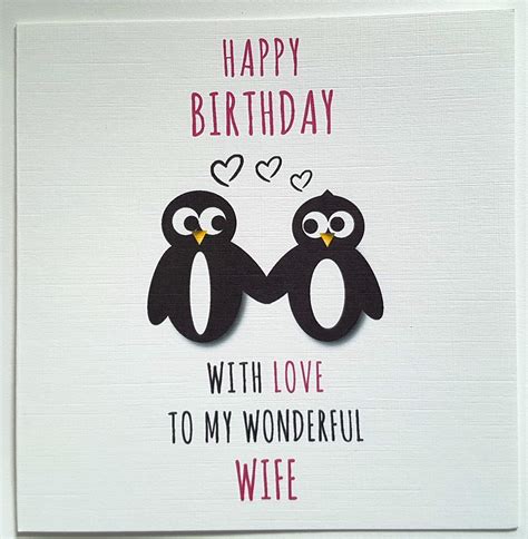 Happy Birthday With Love To My Wonderful Wife Handmade Card Bigamart