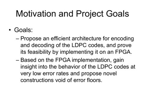 Architecture And Implementation Of Ldpc Codes
