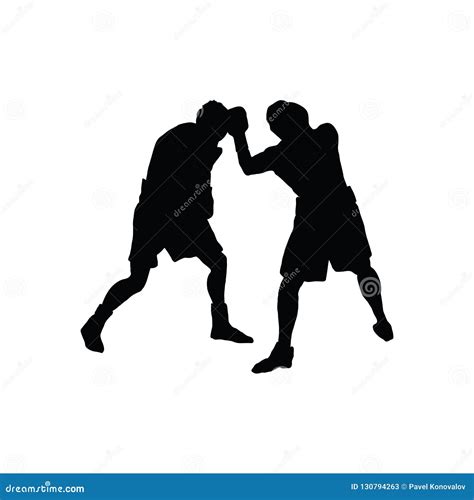 Boxing Silhouette Stock Vector Illustration Of Direct 130794263