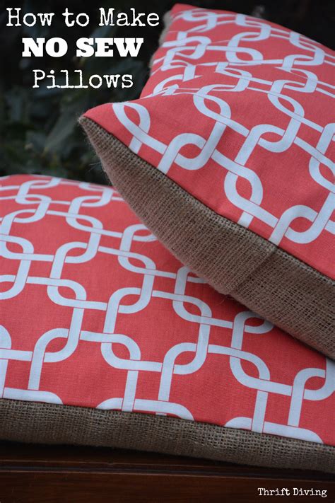 The two pillow backs will overlap each other by 1½ inches. How to Make a No-Sew, Double-Sided Pillow ...