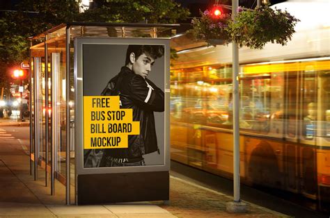 outdoor advertising bus stop billboard mockup psd files good mockups