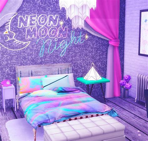 Boujieizme — Pixelfro Holographic Inspired Bedroom Cc Sims 4